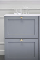 Knurled Brushed Gold "Manor" Cabinet Knobs and Drawer Pulls