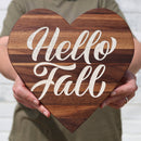 Hello Fall Wall-Hanging Hearts