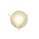 Alabaster Round Victory V Wall Lamp