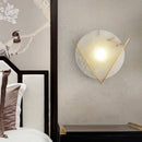 Alabaster Round Victory V Wall Lamp