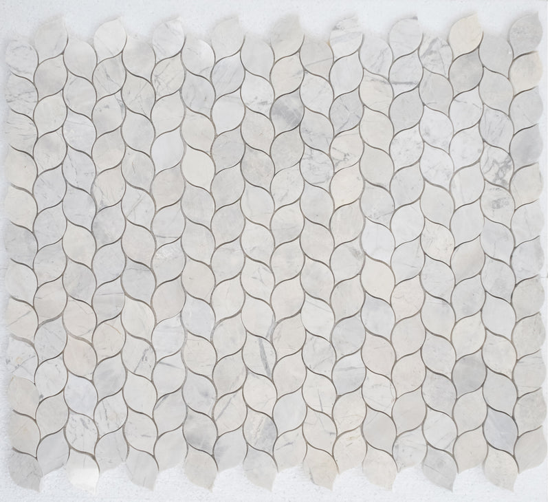 Marble mosaic tile leaf pattern mosaic backsplash tile polished multiple top view