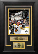 Brad Marchand 2011 Stanley Cup Trophy Boston Bruins 8" x 10" Framed Hockey Photo with Engraved Autograph