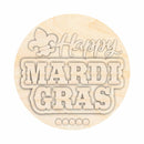 Unfinished Wood Mardi Gras Door Sign Kit | Wood Craft Cutouts | 1/4" Thick |
