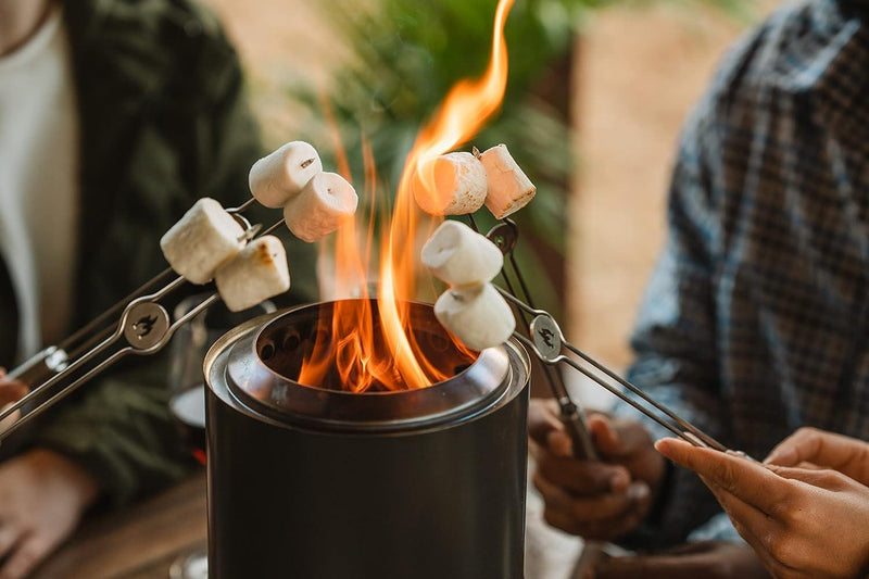 Solo Stove Mesa/Mesa XL Accessory Pack | Incl. 4 Stainless Steel Mini Sticks + Stick Rests, Pellet Scoop, Mesa Lid, Carry Case, Accessories for Outdoor Fire Pit