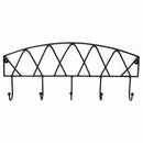 Crossword 20 in. L Black Hook Rail with 5 Hooks