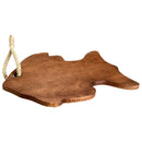Mascot Hardware Fish Icon Wooden Cutting Board With Tied Rope