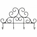 Botanical 21 in. L Black Hook Rail with 4 Hooks