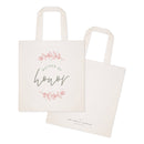 Floral Matron of Honor Wedding Cotton Canvas Tote Bag