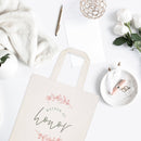 Floral Matron of Honor Wedding Cotton Canvas Tote Bag
