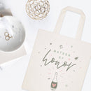 Champagne Celebration Matron of Honor Wedding Cotton Canvas Tote Bag