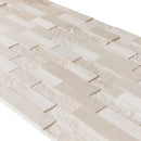 Mayra White Ledger Multi-surface 3D Panel 6"x24" Marble Wall Tile - Full Truckload angle view