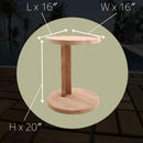 Cabo Natural Teak C Shaped Side Table