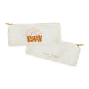 Meet Me At The Beach Cotton Canvas Pencil Case