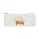 Meet Me At The Beach Cotton Canvas Pencil Case