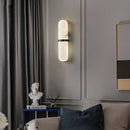 Oval Alabaster Semi-Circular Wall Lamp
