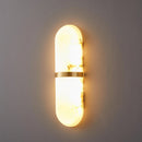 Oval Alabaster Semi-Circular Wall Lamp
