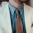 Claudius - Printed Madder Silk Tie - Venetian Blue