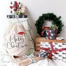 Merry Christmas Cotton Canvas Santa Sack