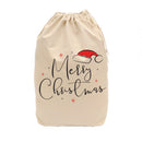 Merry Christmas Cotton Canvas Santa Sack