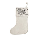 Merry Christmas Cotton Canvas Stocking