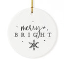 Merry + Bright Christmas Ornament