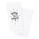 Merry and Bright Cotton Canvas Christmas Kitchen Tea Towel