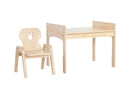 Mesasilla Primary Adjustable Table Set - with drawer-Bear  Car Rabbit  Star - Height Adjustable