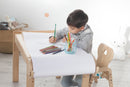 Mesasilla Primary Adjustable Table Set - with drawer-Bear  Car Rabbit  Star - Height Adjustable