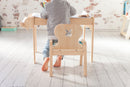 Mesasilla Primary Adjustable Table Set - with drawer-Bear  Car Rabbit  Star - Height Adjustable