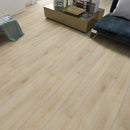 SPC Vinyl Rigid Core 7" Width 60" RL, 6mm Thick, 1.5mm IXPE Mesa Tan Invicta Floors - Mazzia Collection Product shoot Profile view
