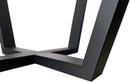 Simple Metal Table Base/Legs Matte Black (H)28" (D)39" (W)39" closeup view