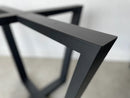Simple Metal Table Base/Legs Matte Black (H)28" (D)39" (W)39"closeup view