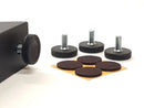 Simple Metal Table Base/Legs Matte Black (H)28" (D)39" (W)39" pads 