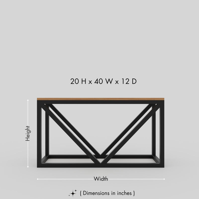 Elegant Metal Wood Rack