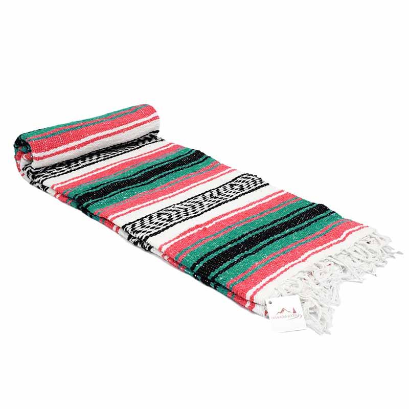 Coral & Sea Green Falsa Yoga Blanket