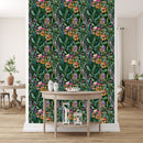 Dark Green Herbal Wallpaper