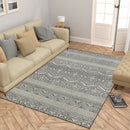 Premium Hand-Tufted Rug Made of 100% Wool  - Midnight Mist - 5x8 Feet