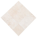 Miletos ivory travertine 24x24 honed filled multiple angle view
