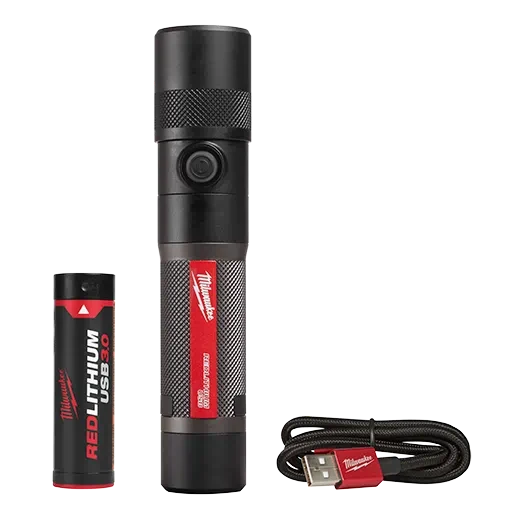 Milwaukee 2161-21 Redlithium™ USB 1100L Twist Focus Flashlight