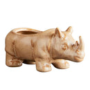 Mini Rhino Ceramic Planter | Wild Safari Hippo Shaped Succulents Flower Pot | 4.5" x 2"
