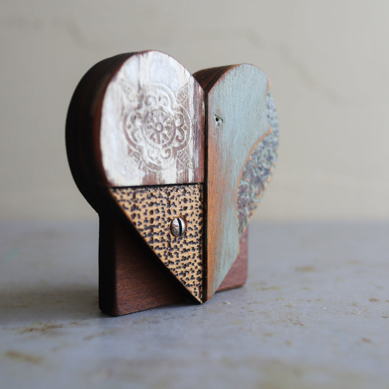 Reclaimed Wooden Heart Emojis