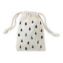 Mini Christmas Tree Cotton Canvas Holiday Favor Bags, 6-Pack
