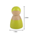 Wooden Rainbow Peg Dolls Figures 12 Piece Set