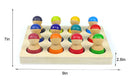 Wooden Rainbow Peg Dolls Figures 12 Piece Set