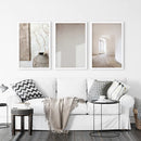 Minimalist Beige Modern Architectural Set of 3 Prints