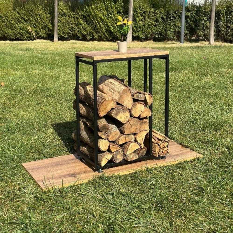 Minimalist Metal Log Rack