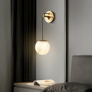 Minimalist Spherical Alabaster Wall Lamp