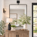 Architectural Black Iron Tripod Wall Mirror | Modern Statement Piece