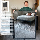 Architectural Black Iron Tripod Wall Mirror | Modern Statement Piece