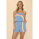 Miss Sparkling Terry Retro Stripe Romper [Available in XL Only]